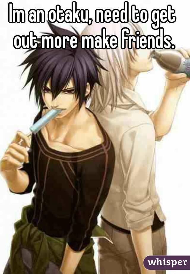 Im an otaku, need to get out more make friends.