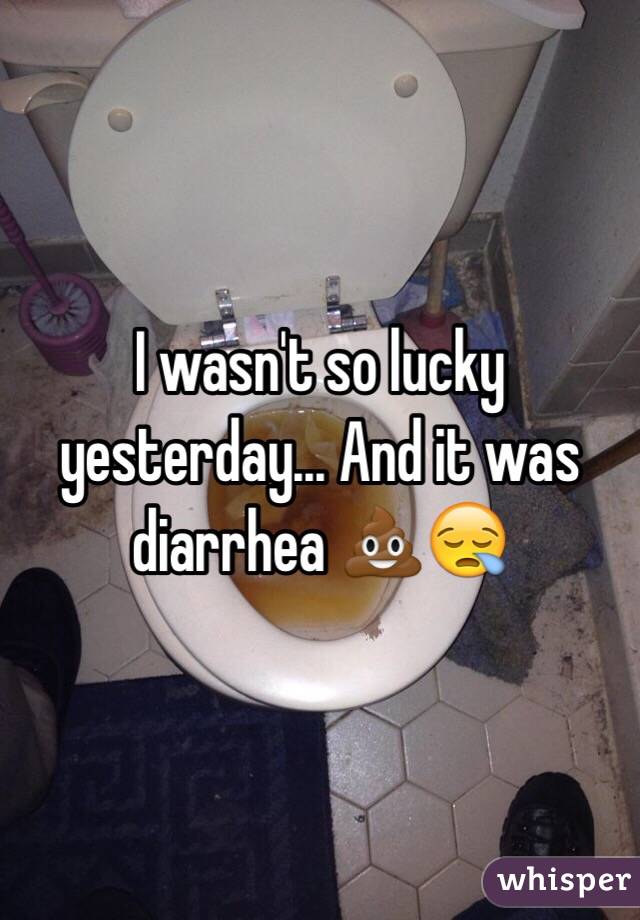 I wasn't so lucky yesterday... And it was diarrhea 💩😪