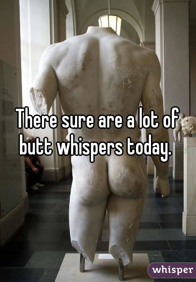 There sure are a lot of butt whispers today.  