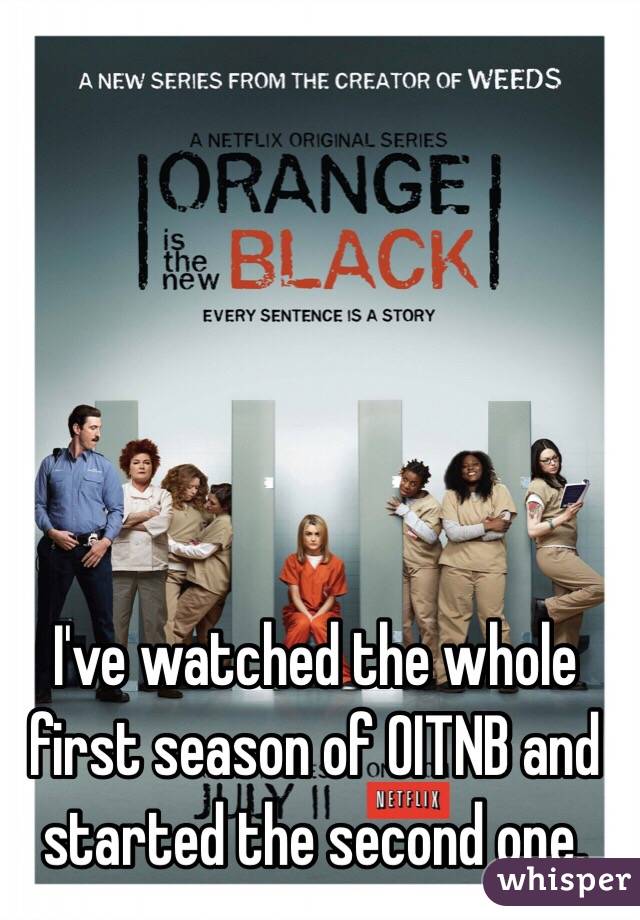 I've watched the whole first season of OITNB and started the second one.  