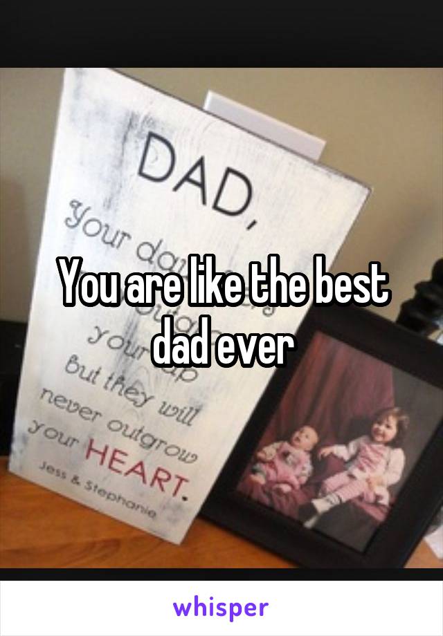 You are like the best dad ever