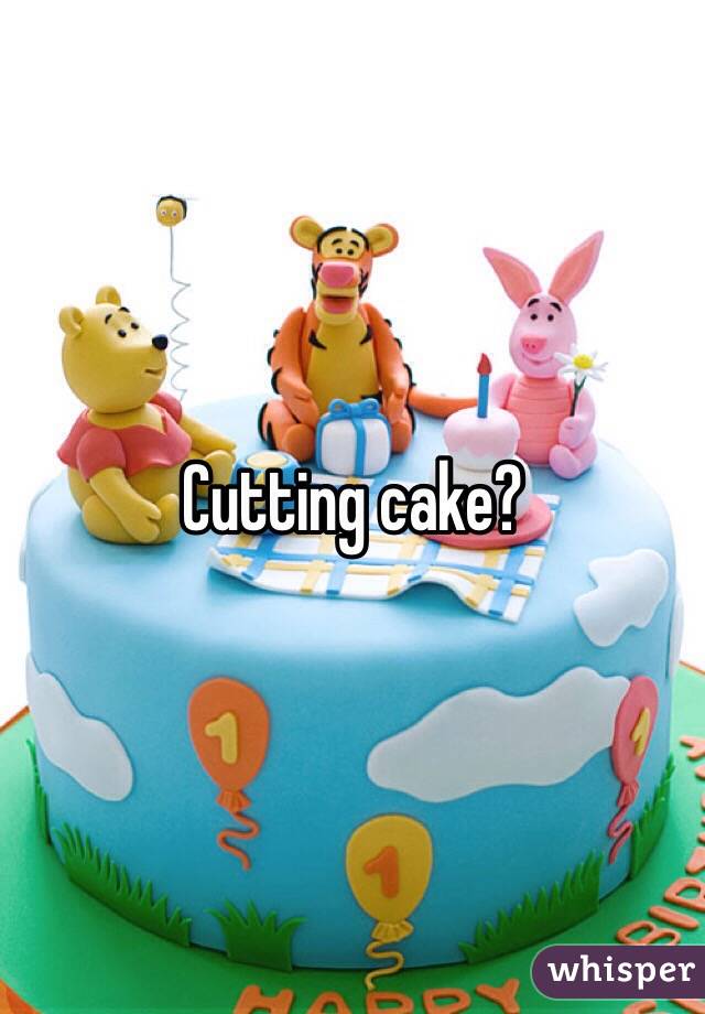 Cutting cake? 