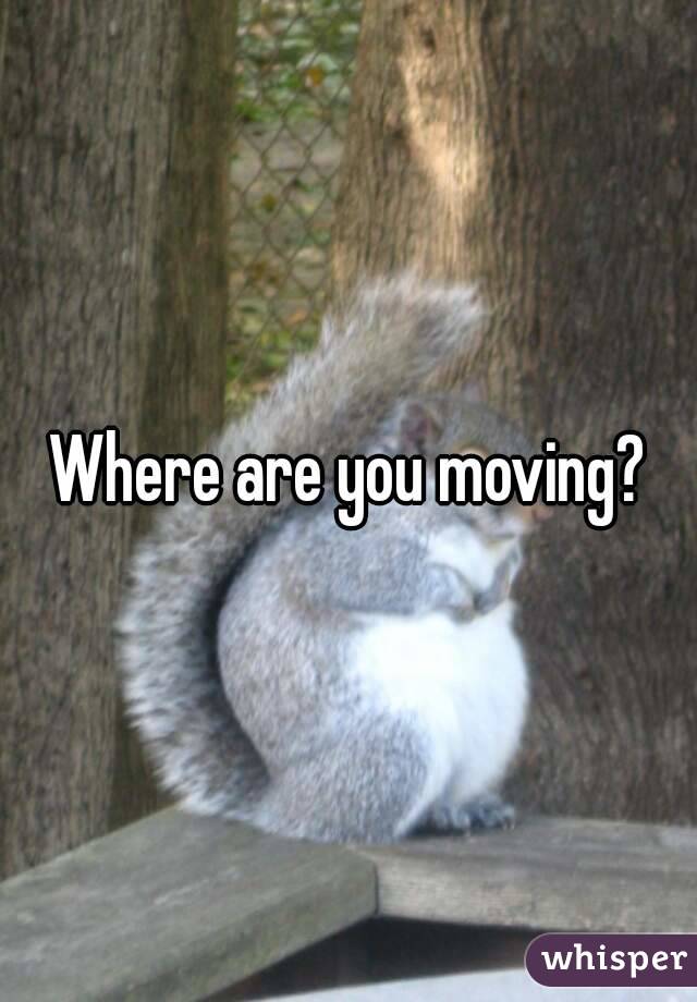 Where are you moving?