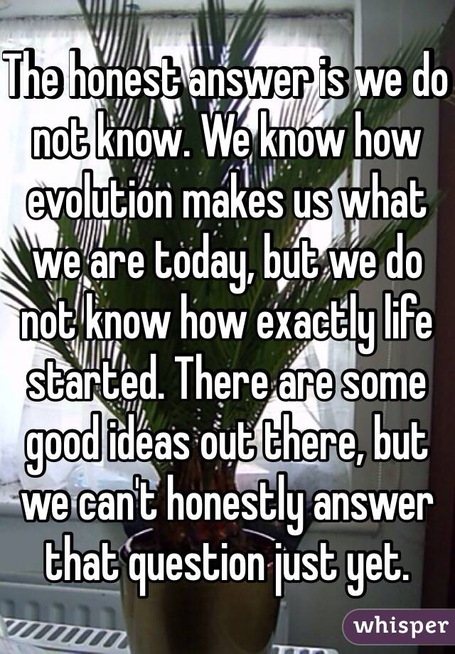 The honest answer is we do not know. We know how evolution makes us what we are today, but we do not know how exactly life started. There are some good ideas out there, but we can't honestly answer that question just yet. 