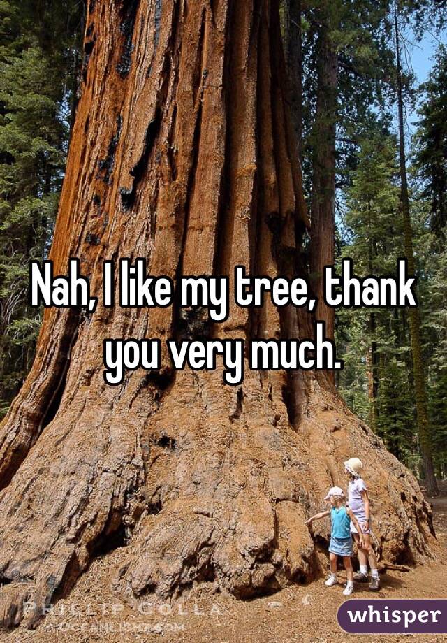 Nah, I like my tree, thank you very much. 