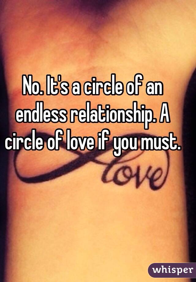 No. It's a circle of an endless relationship. A circle of love if you must. 