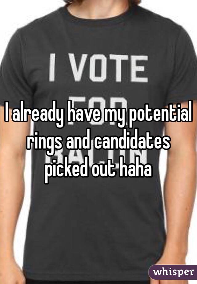 I already have my potential rings and candidates picked out haha 