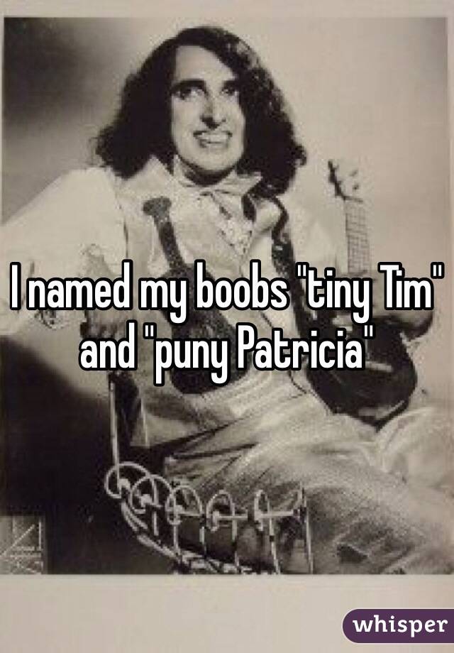 I Named My Boobs Tiny Tim And Puny Patricia