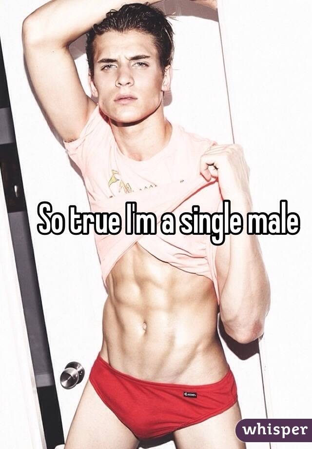 So true I'm a single male