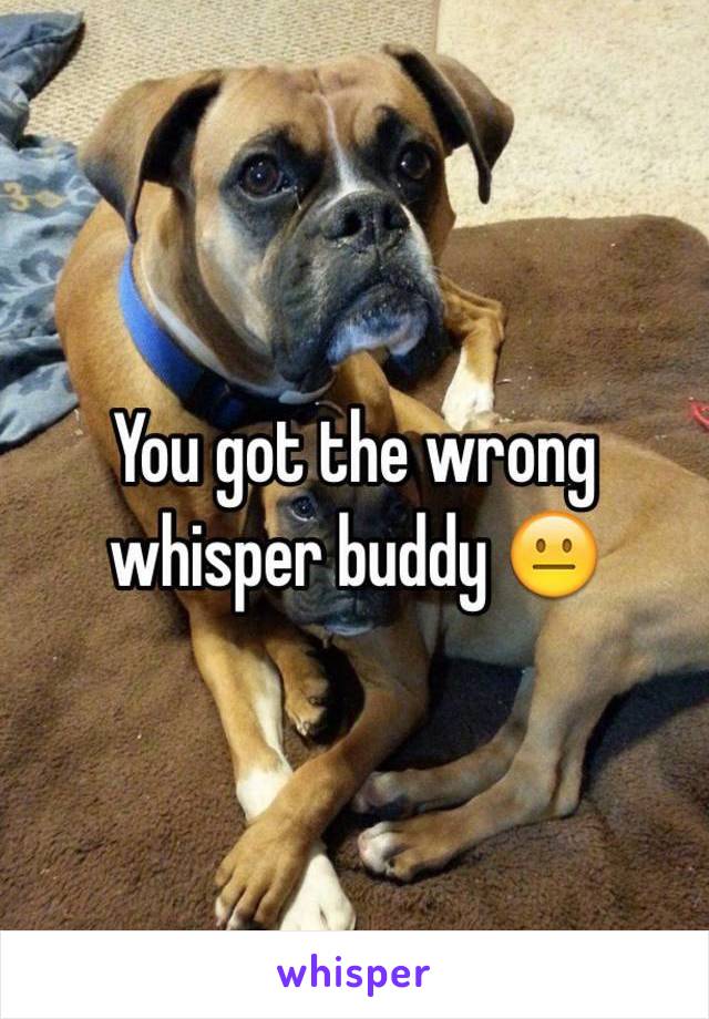 You got the wrong whisper buddy 😐