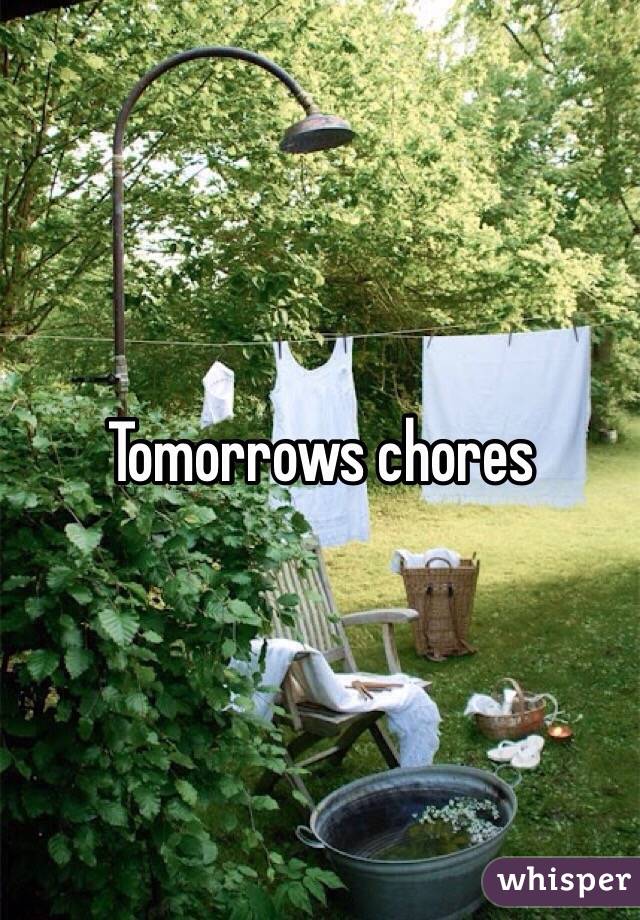 Tomorrows chores