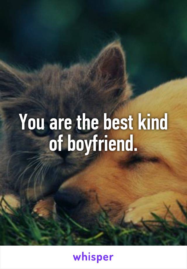 You are the best kind of boyfriend.