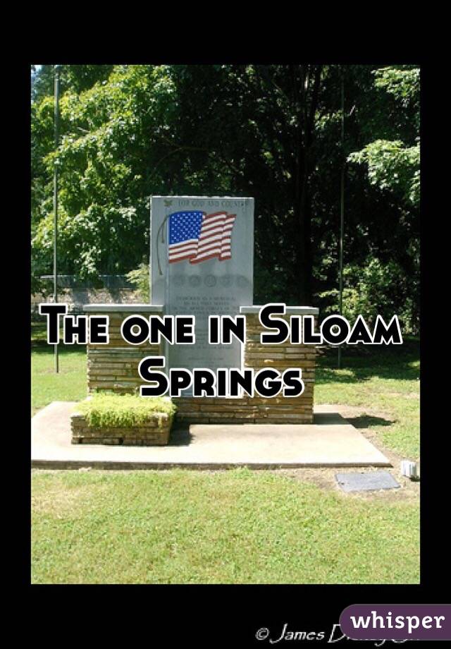 The one in Siloam Springs