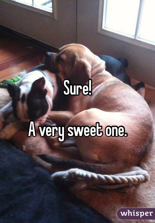 Sure!

A very sweet one.