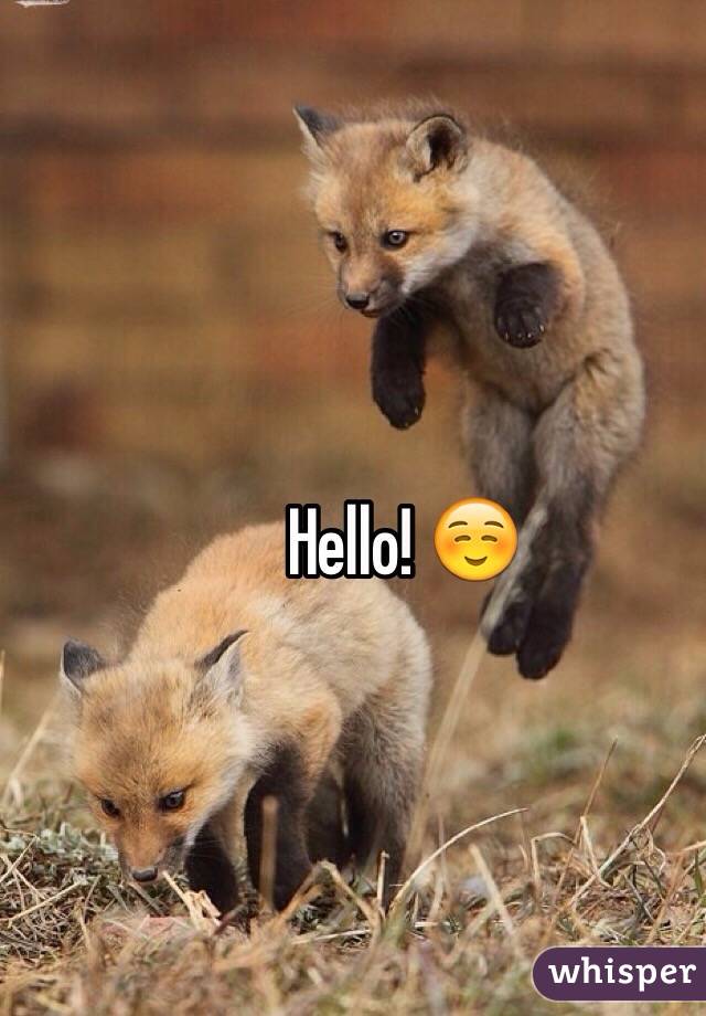 Hello! ☺️