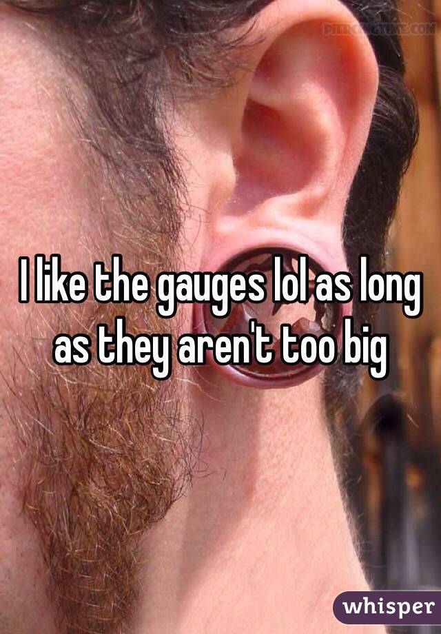 I like the gauges lol as long as they aren't too big 