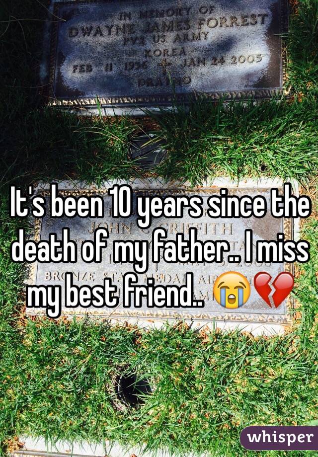It's been 10 years since the death of my father.. I miss my best friend.. 😭💔
