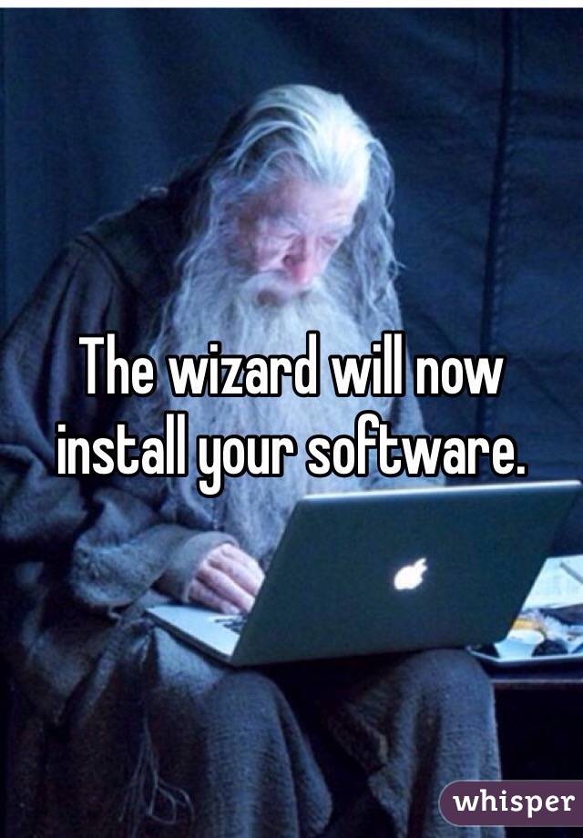 The wizard will now install your software.
