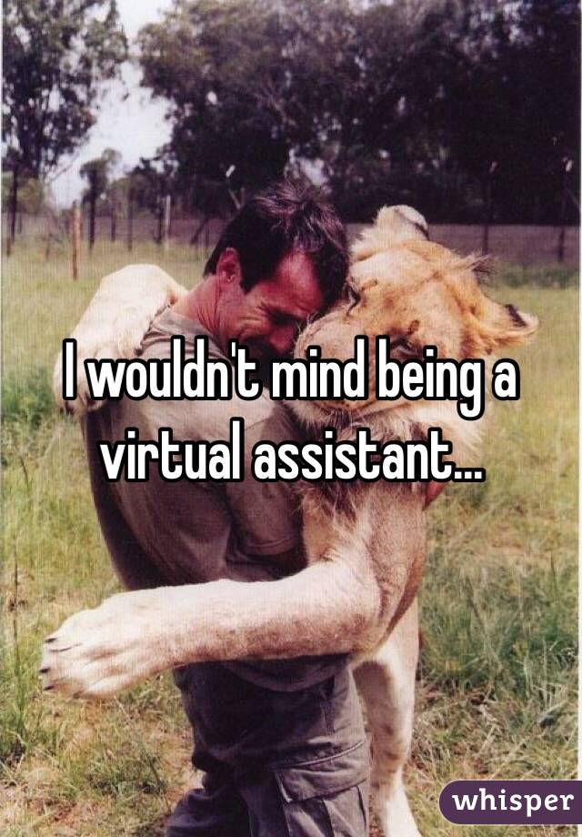 I wouldn't mind being a virtual assistant...