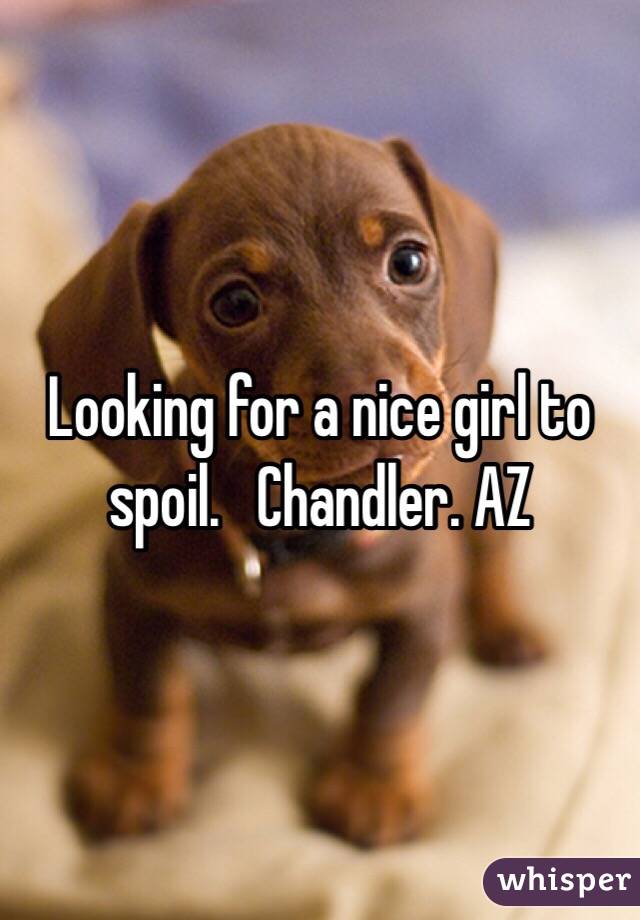 Looking for a nice girl to spoil.   Chandler. AZ
