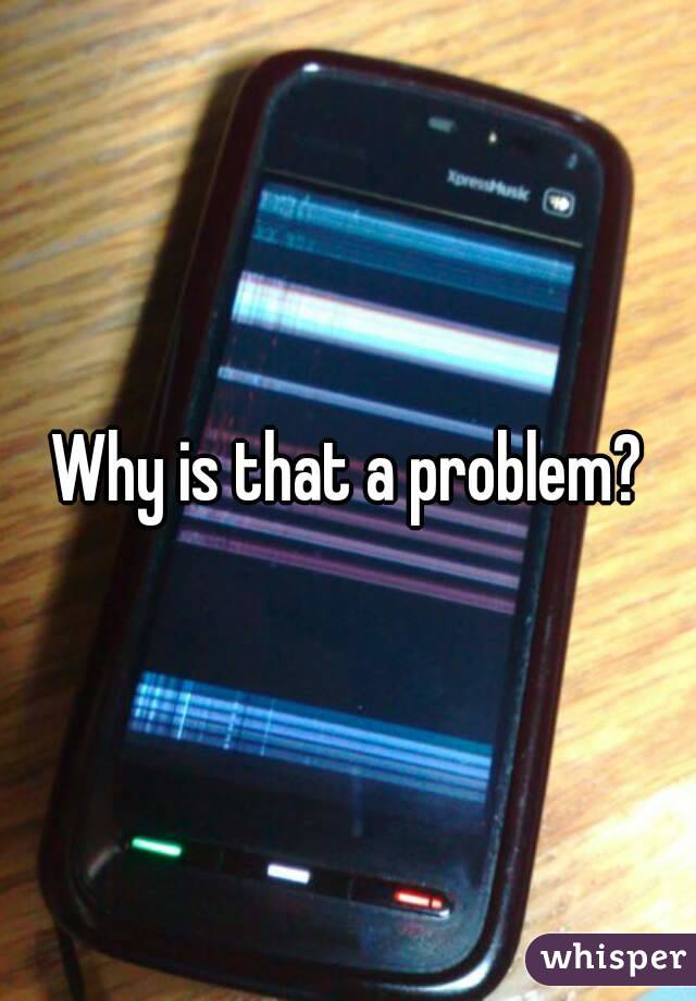 Why is that a problem?