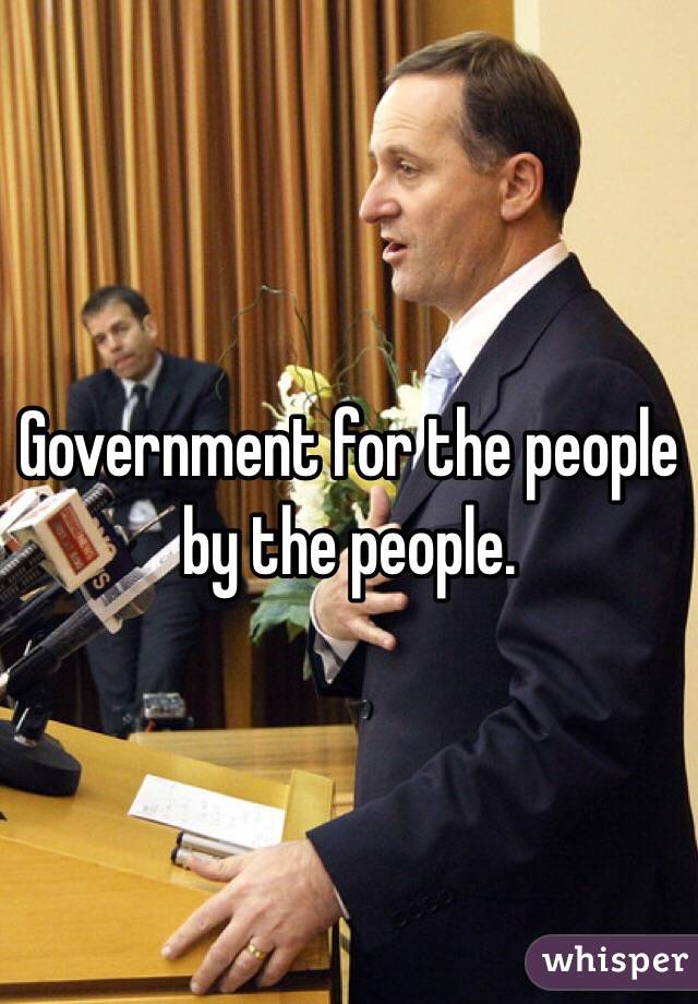 Government for the people by the people.