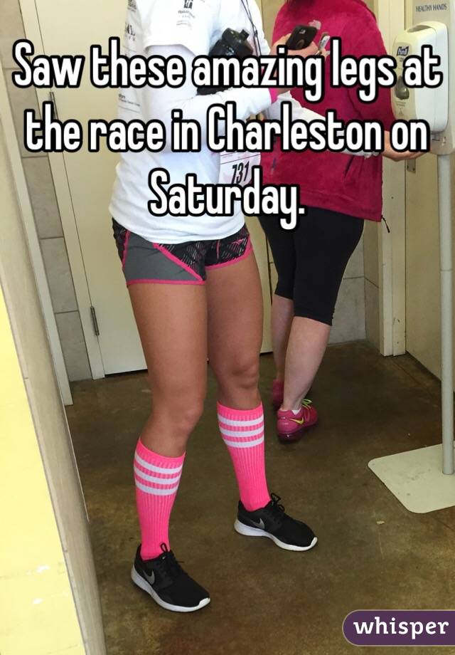 Saw these amazing legs at the race in Charleston on Saturday. 
