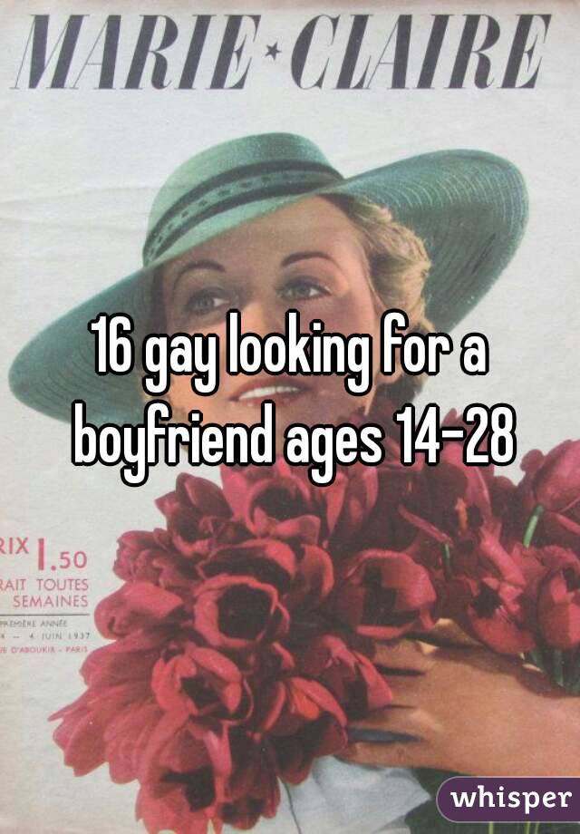 16 gay looking for a boyfriend ages 14-28