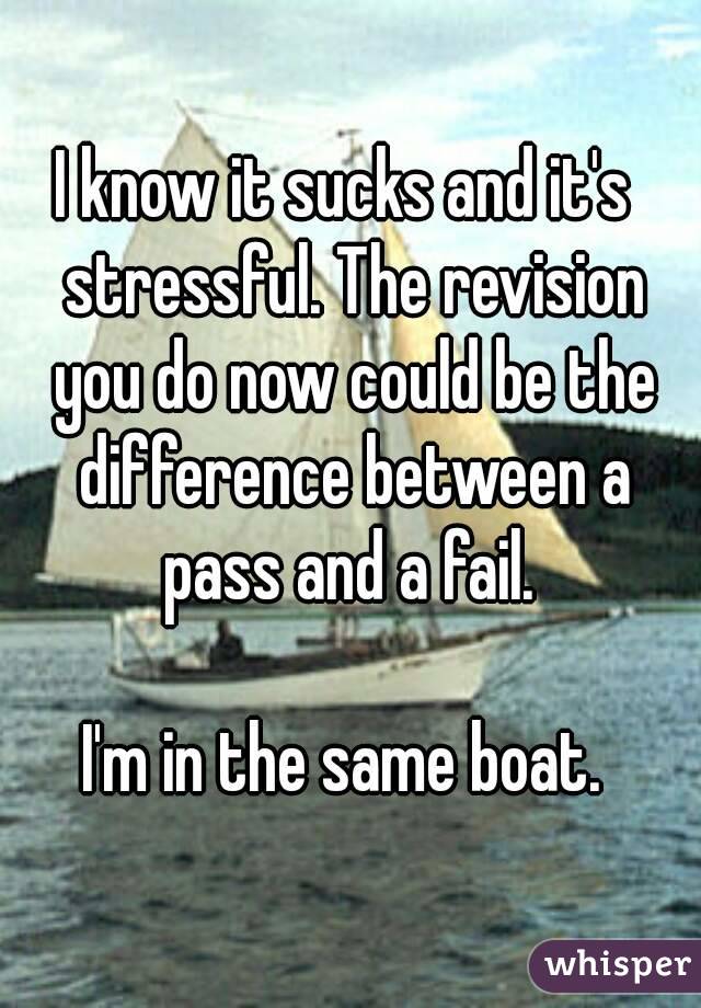 I know it sucks and it's  stressful. The revision you do now could be the difference between a pass and a fail. 

I'm in the same boat. 