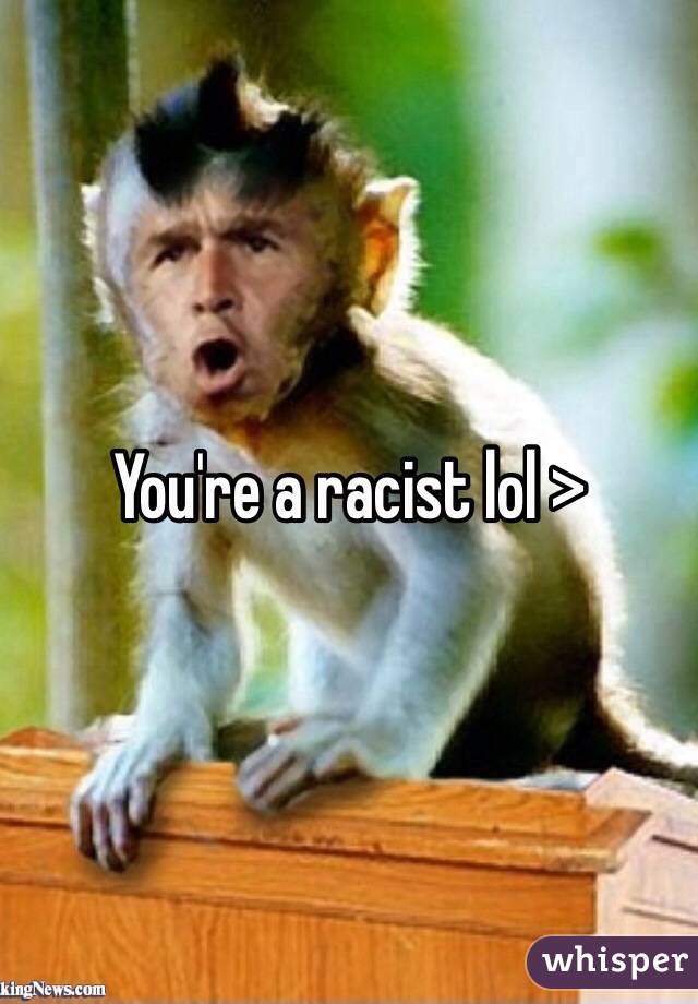 You're a racist lol >