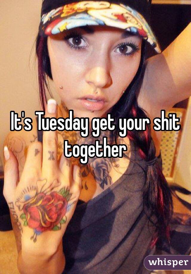 It's Tuesday get your shit together