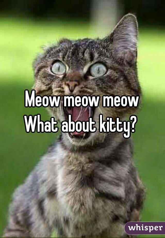 Meow meow meow
What about kitty? 