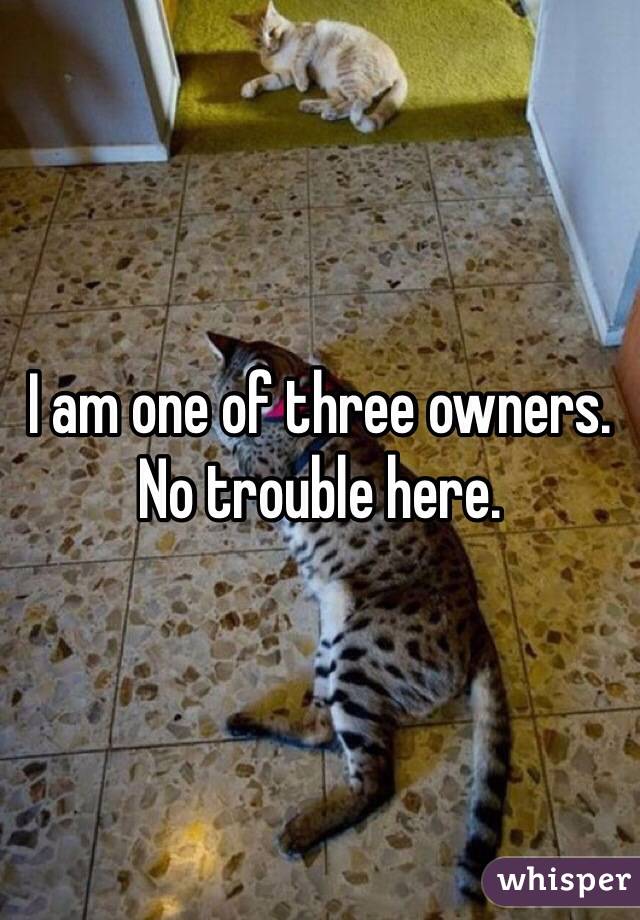 I am one of three owners. No trouble here. 