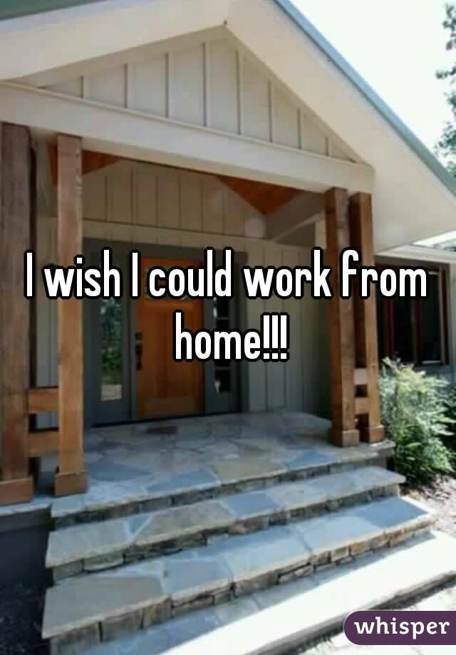 I wish I could work from home!!!