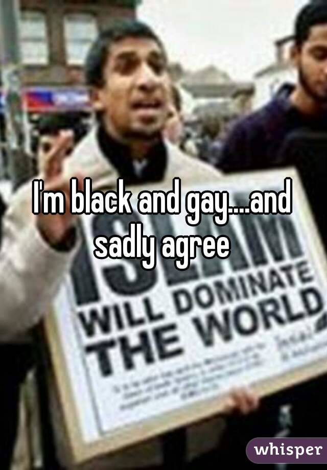 I'm black and gay....and sadly agree 