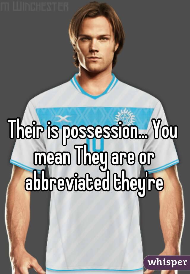 Their is possession... You mean They are or abbreviated they're