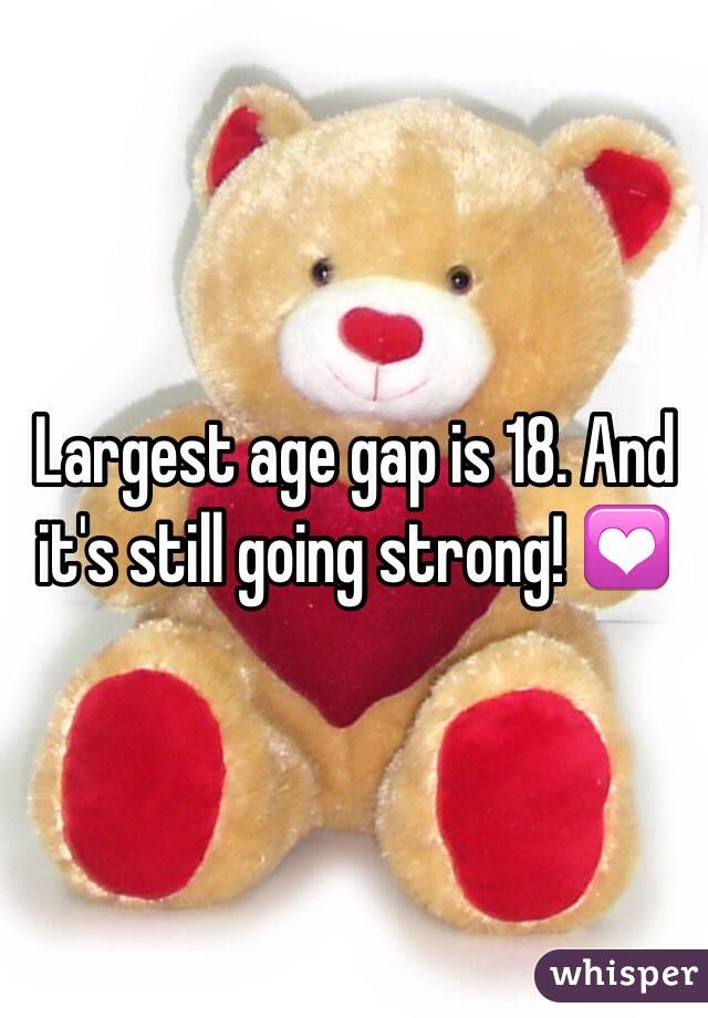 Largest age gap is 18. And it's still going strong! 💟