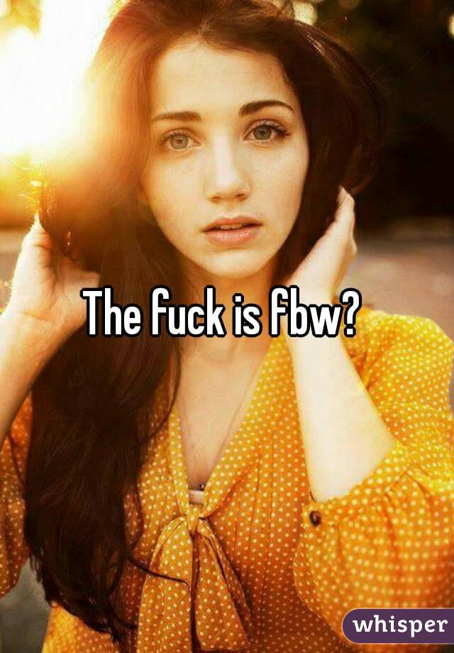 The fuck is fbw? 