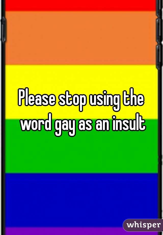 Using The Word Gay 88
