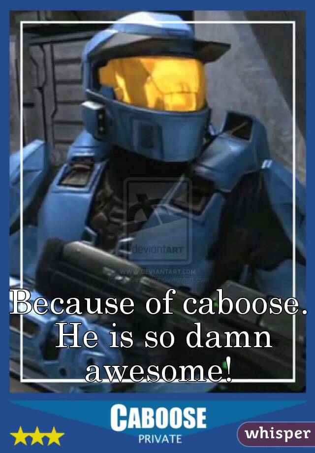 Because of caboose. He is so damn awesome! 