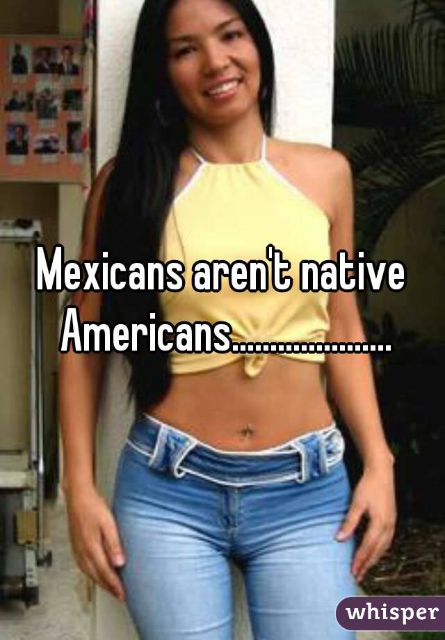 Mexicans aren't native Americans.....................