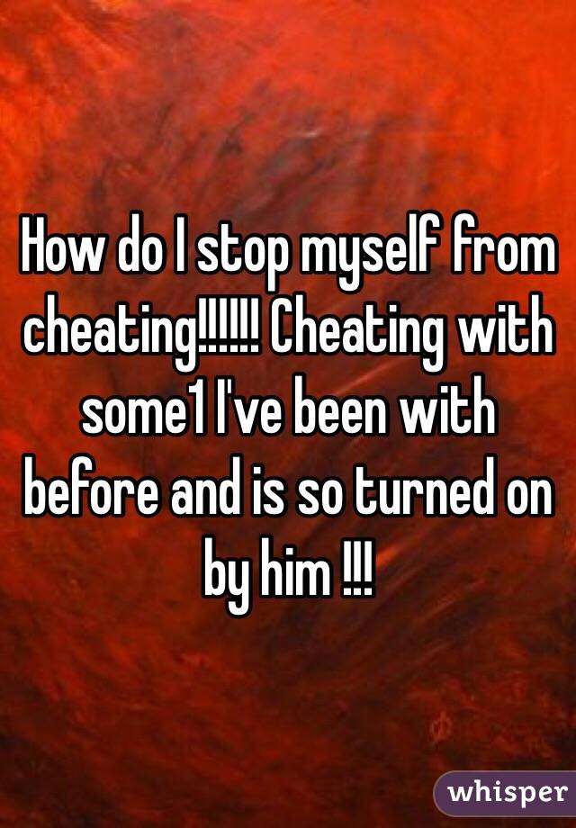 How do I stop myself from cheating!!!!!! Cheating with some1 I've been with before and is so turned on by him !!!