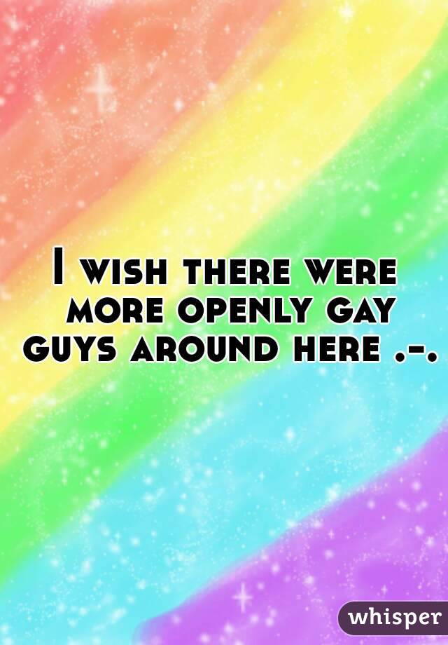 I wish there were more openly gay guys around here .-.