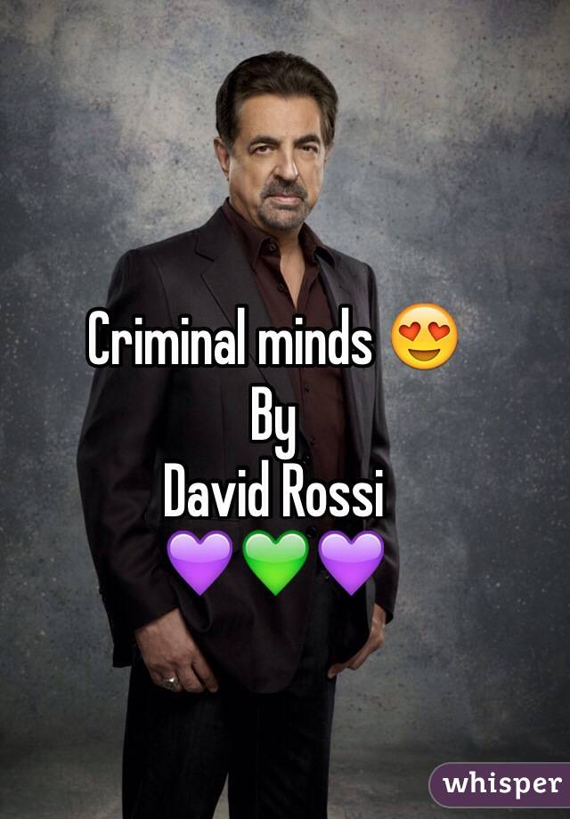 Criminal minds 😍 
By
David Rossi
💜💚💜