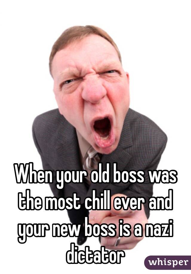 When your old boss was the most <b>chill ever</b> and your new boss is a nazi - 0515a9fa35a07128081500c0b3bc15efb7691-wm