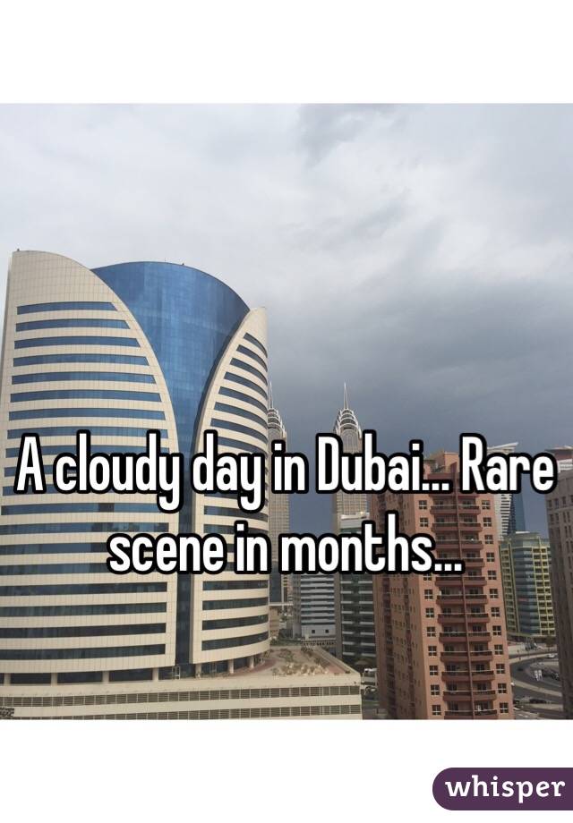 A cloudy day in Dubai... Rare scene in months... 
