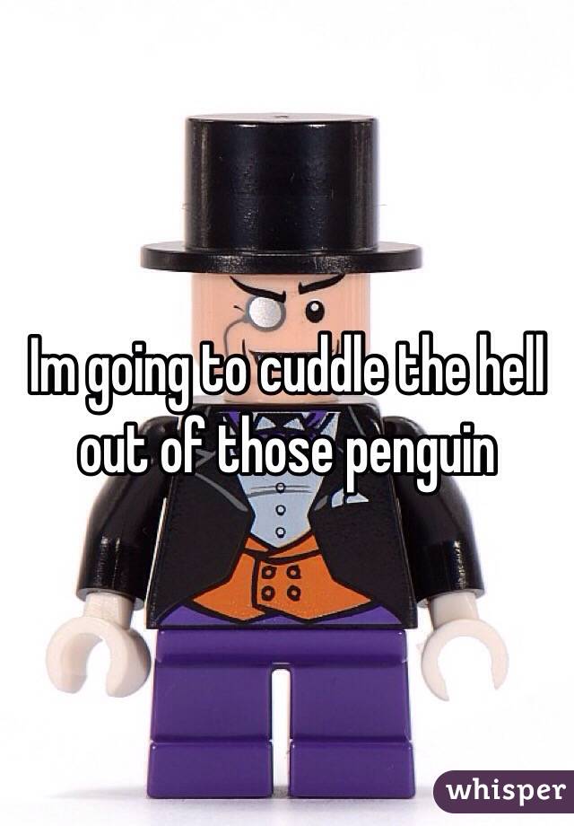Im going to cuddle the hell out of those penguin 