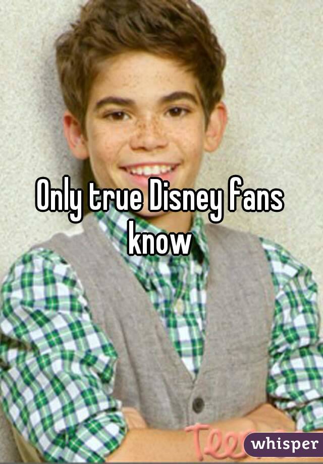 Only true Disney fans know 