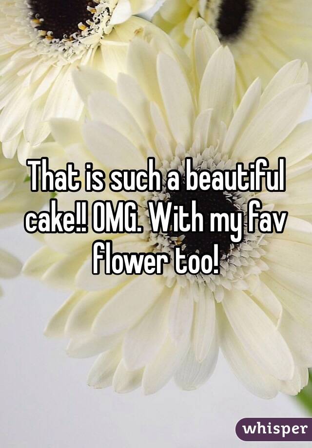 That is such a beautiful cake!! OMG. With my fav flower too!