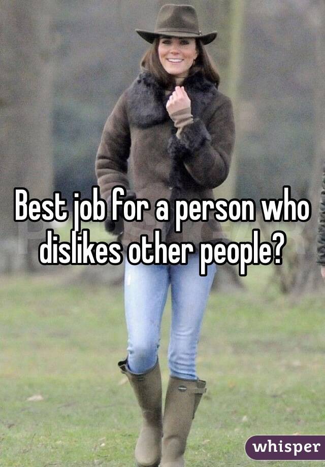 Best job for a person who dislikes other people?